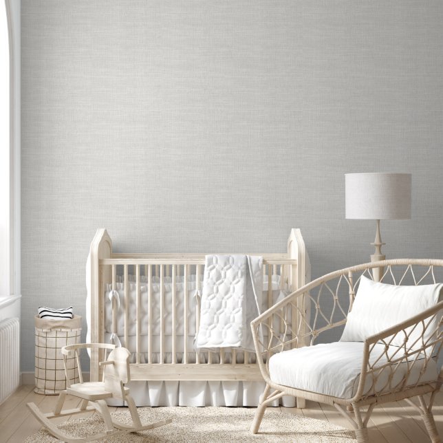 Papel pintado de lino beige falso (Niños)