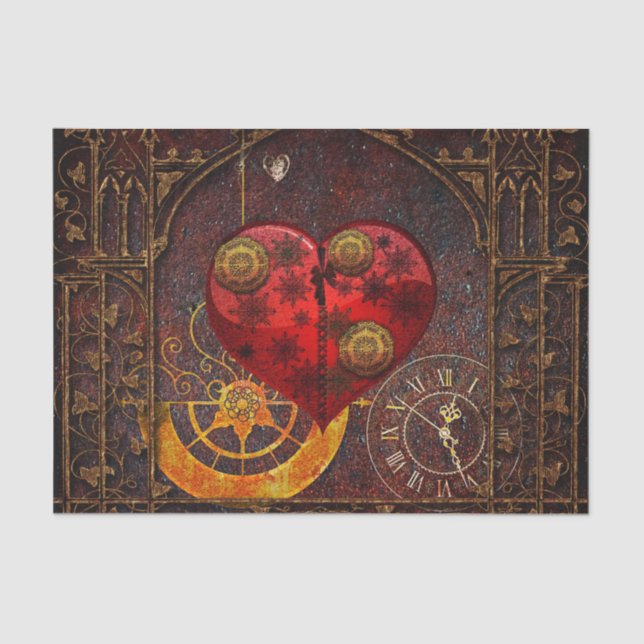 Papel pintado de los corazones de Steampunk del (Anverso)