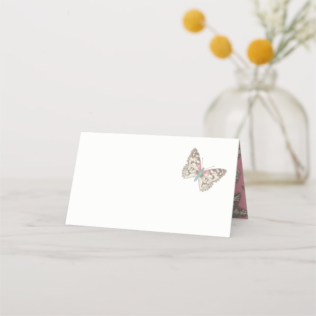 Papel pintado de mariposa arte tarjetas de visita  (Anverso)