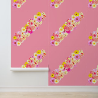 Papel pintado de montaje floral vintage con textur