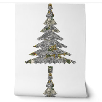 Papel pintado de mosaico de árbol de Navidad