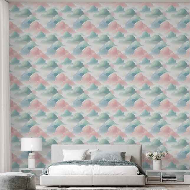 Papel pintado de nubes suaves curativas (Dormitorio)