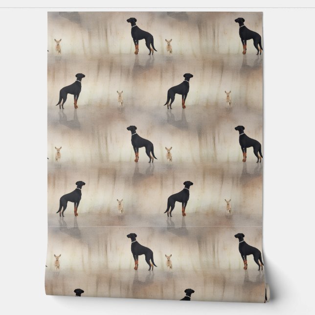 Papel Pintado de Perro y Ciervo (Desenrollar)