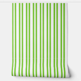 Papel pintado de raya vertical de lima cítrico
