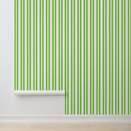 Papel pintado de raya vertical de lima cítrico