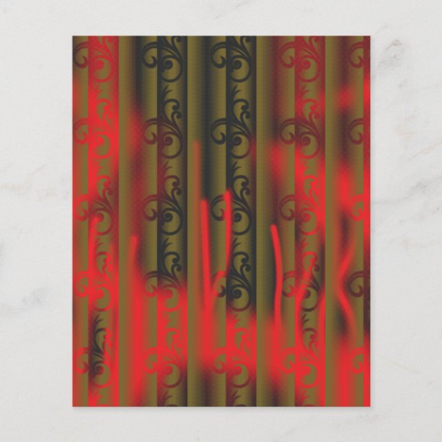 papel pintado de rayas blancas y marrones con un p (Frente)