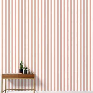 Papel pintado de rayas rosa y blanco de Toscana