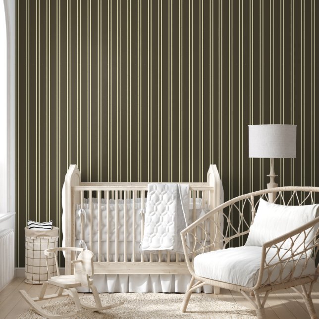 Papel pintado de rayas verdes y blancas (Niños)