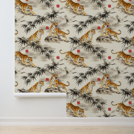 Papel pintado de tigre