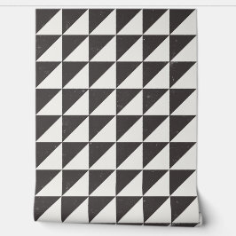 Papel Pintado de Triángulos Geométricos Negro y Bl