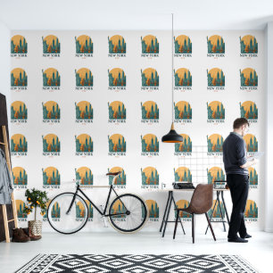 Papel pintado de viaje minimalista vintage de la c