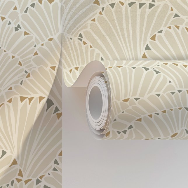 Papel Pintado Deco de arte de la Shell off-White y Gold (Subido por el creador)