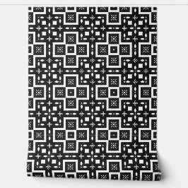 Papel Pintado Deco geométrico moderno Moda clásica negro y blanc