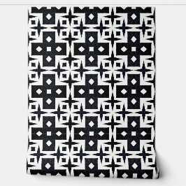 Papel Pintado Deco geométrico moderno Moda clásica negro y blanc