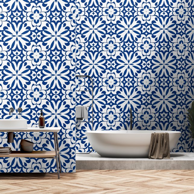 Papel Pintado Décor oriental bleu (Baño)