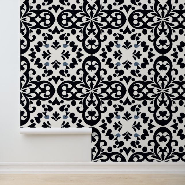 Papel Pintado Décor oriental noir et blanc (Solicitud)