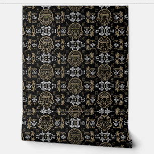 Papel Pintado Decoración casera azteca inca de oro