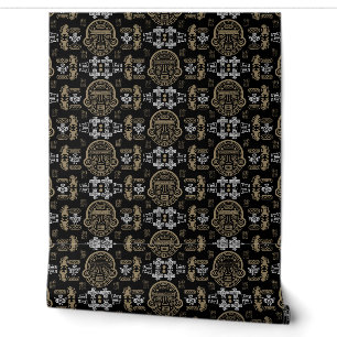 Papel Pintado Decoración casera azteca inca de oro