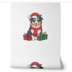 Papel Pintado Decoración de fiesta de Navidad Perro pastor austr