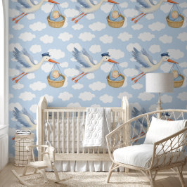 Papel Pintado Decoración de Guardería para la Llegada de un Niño