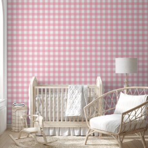 Papel Pintado Decoración de palo y palo rosa y blanco de moda