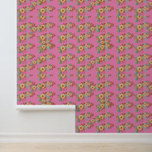 Papel Pintado Decoración moderna de Boho Floral en casa