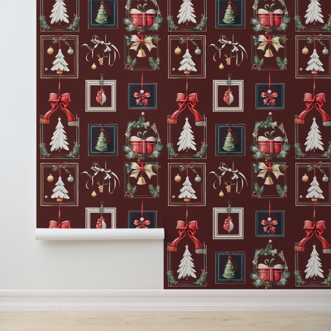 Papel Pintado Decoración navideña elegante y moderna (Solicitud)