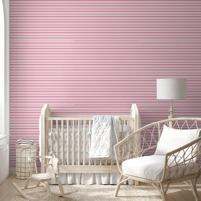 Papel Pintado Decoración nursey rosa (Niños)