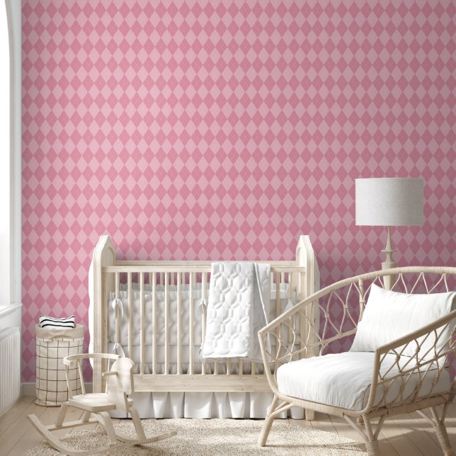Papel Pintado Decoración nursey rosa (Niños)