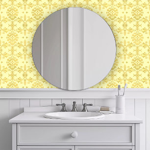 Papel Pintado Decorativo Amarillo Monocromático