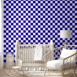 Papel Pintado Deep blue checkered