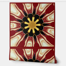Papel Pintado Deep Crimson Cream Golden Black: Achempong Starbur