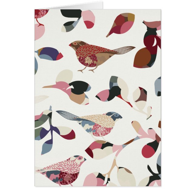 Papel pintado del pájaro del vintage (Frente)