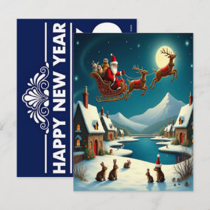 Papel pintado del pueblo de invierno de Navidad en