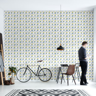 Papel Pintado Delft Tile Blue White