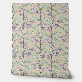 Papel Pintado Delicada Reveridad Botánica M8 Grandes Plantas Púr