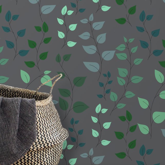 Papel Pintado Delicadas hojas verdes serenas en ramas delgadas (Subido por el creador)