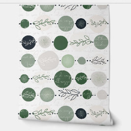 Papel Pintado delicate sand and green abstract pattern