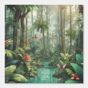 Papel Pintado Delicioso bosque tropical tropical río forestal sa