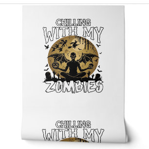 Papel Pintado Demonio Alado Luna Tumba Zombies Escalofriantes Ha