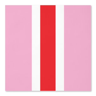 Papel Pintado Deportivo Chic Rayas Rojas Rosadas Blancas Brillan
