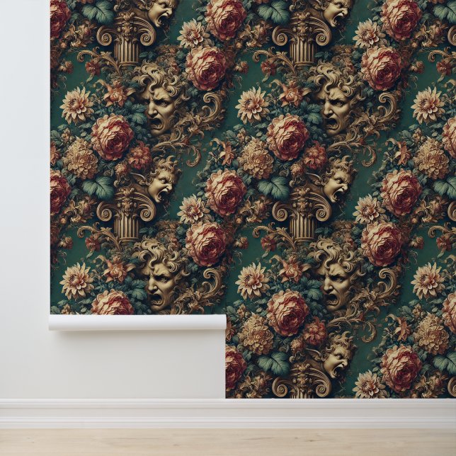 Papel Pintado Deranged Decadence - Gothic Victorian Floral (Solicitud)