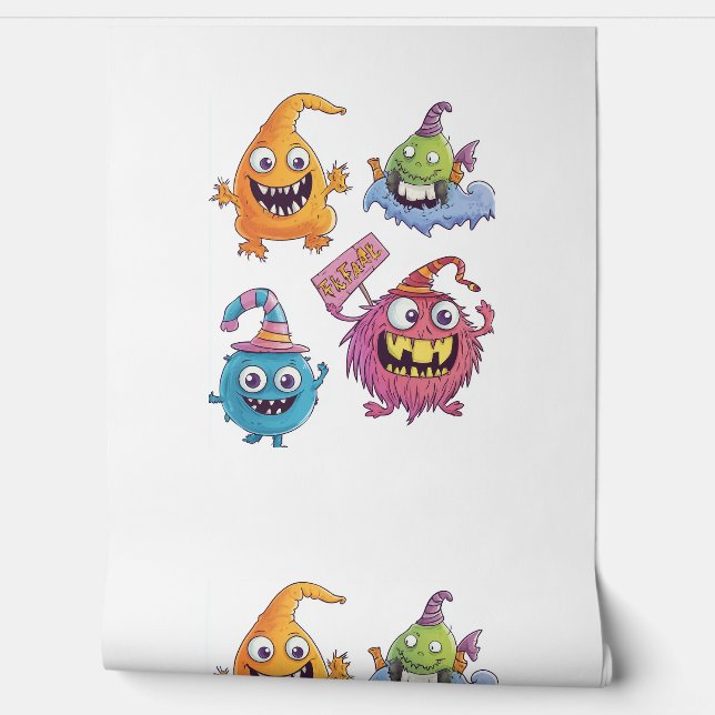 Papel Pintado Desfile de Monstruos de Candy de Halloween (Desenrollar)