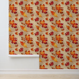 Papel Pintado Desmontaje del patrón de hojas de otoño