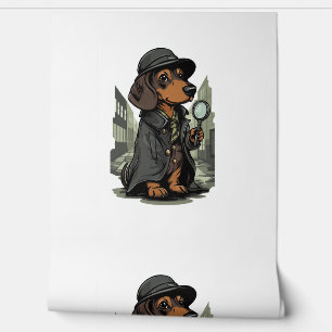 Papel Pintado Detective Dachshund - Perro de resolución misterio