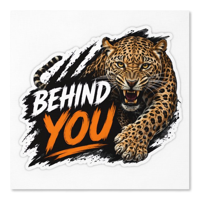 Papel Pintado Detrás de ti leopardo  (Anverso)
