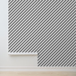 Papel Pintado Diagonal gray and white stripes pattern