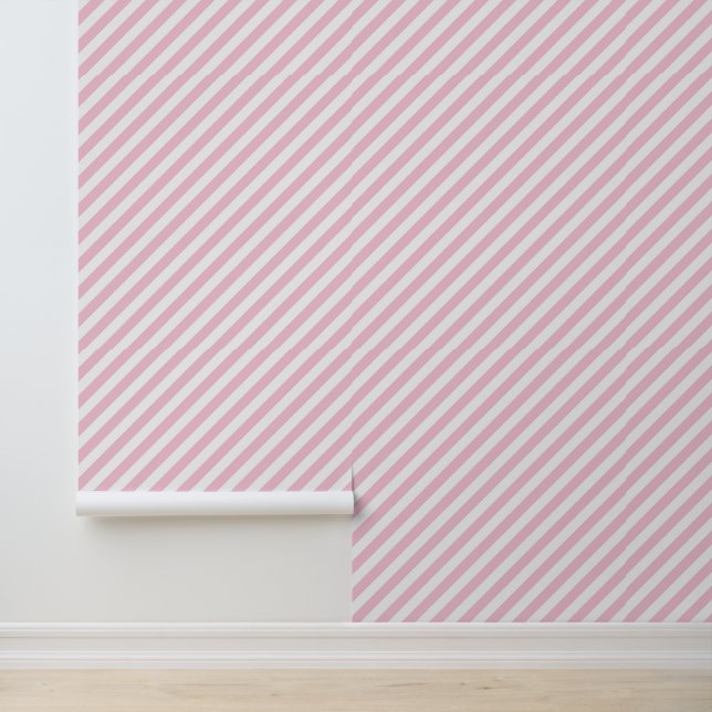Papel Pintado Diagonal white and pink stripes pattern (Solicitud)