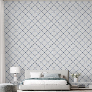 Papel Pintado Diamante de onda azul moderno simple