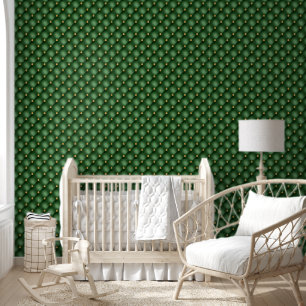 Papel Pintado Diamante dorado Verde